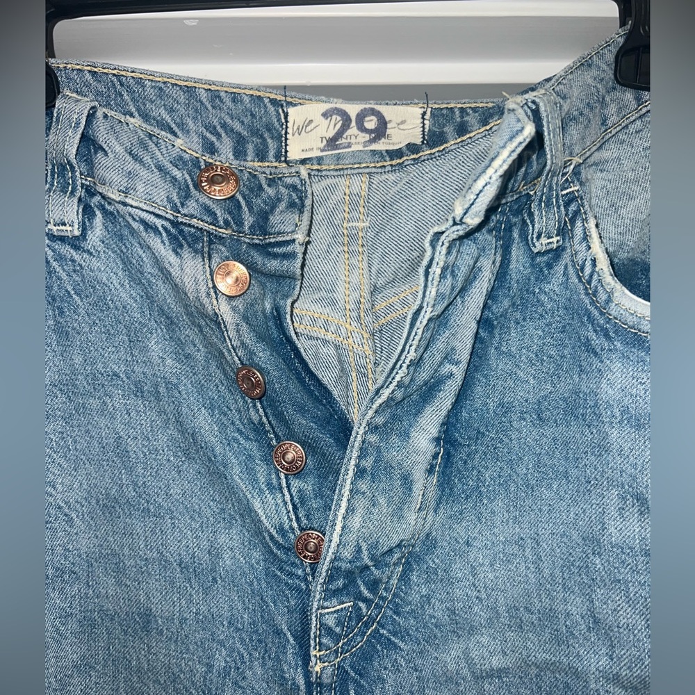 Free People Ollie Jeans, NEW, size 29, We the Free Wide leg distressed - Picture 8 of 8